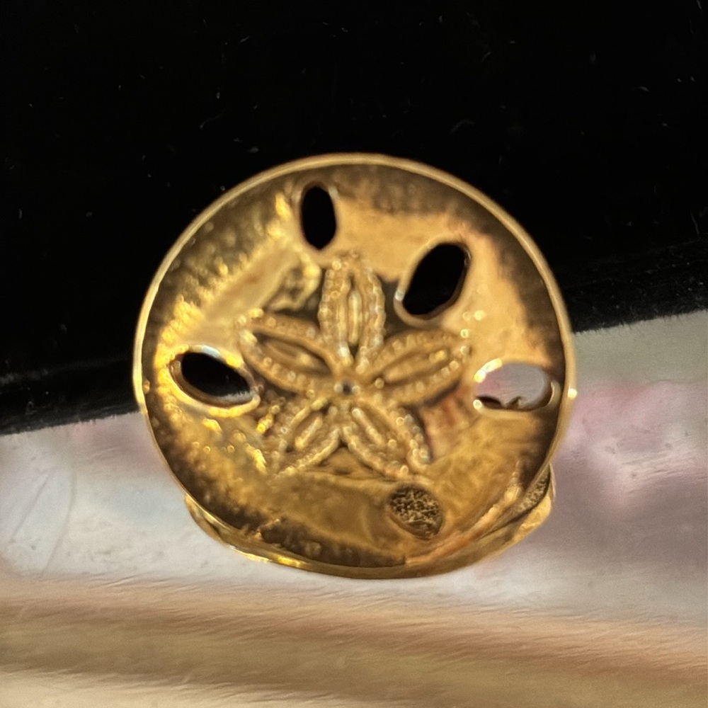 Signed Chic Gold Sand Dollar Pin